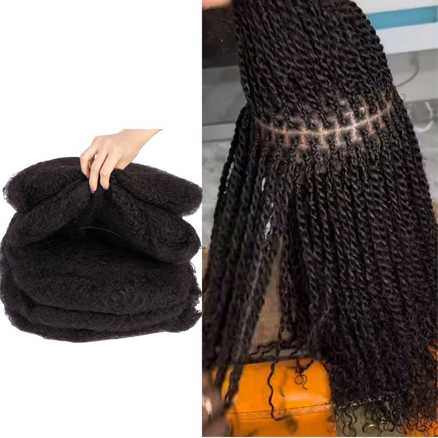 22 INCH MINI TWIST AFRO KINKY HUMAN HAIR